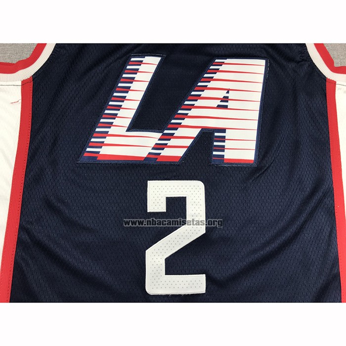 Camiseta Los Angeles Clippers Kawhi Leonard NO 2 Ciudad 2018-19 Negro